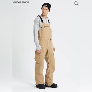 Men's Burton Reserve Bibs Pants | Men’s M | Kelp Khaki